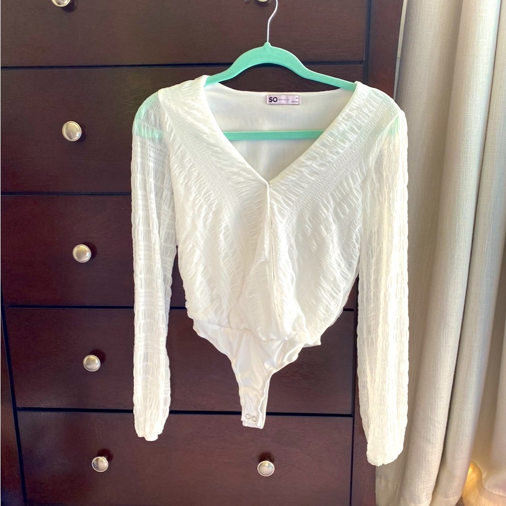 Long Sleeve V-neck Bodysuit